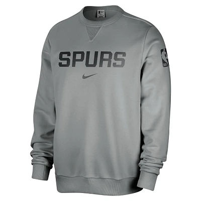 Sweat-shirt Nike gris San Antonio Spurs Courtside Standard Issue Performance pour homme