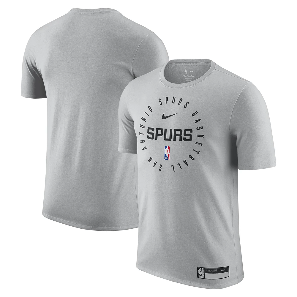 T-shirt Nike Silver San Antonio Spurs 2024/25 Legend pour homme, entraînement sur le terrain