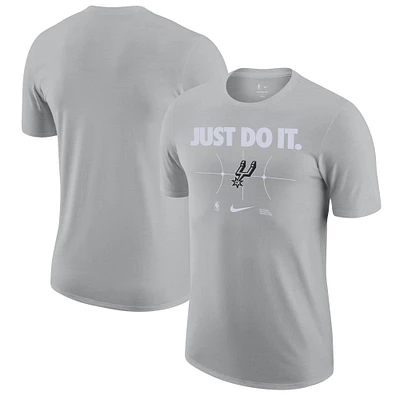 T-shirt Nike argenté San Antonio Spurs Just Do It pour homme