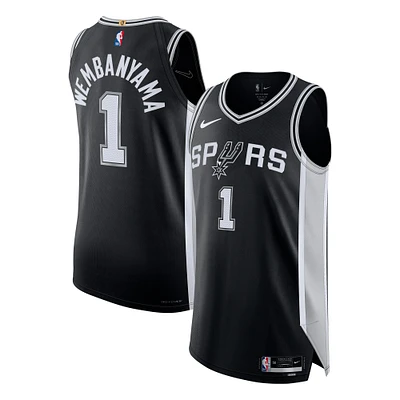 Men's Nike Victor Wembanyama Black San Antonio Spurs Authentic Jersey - Icon Edition