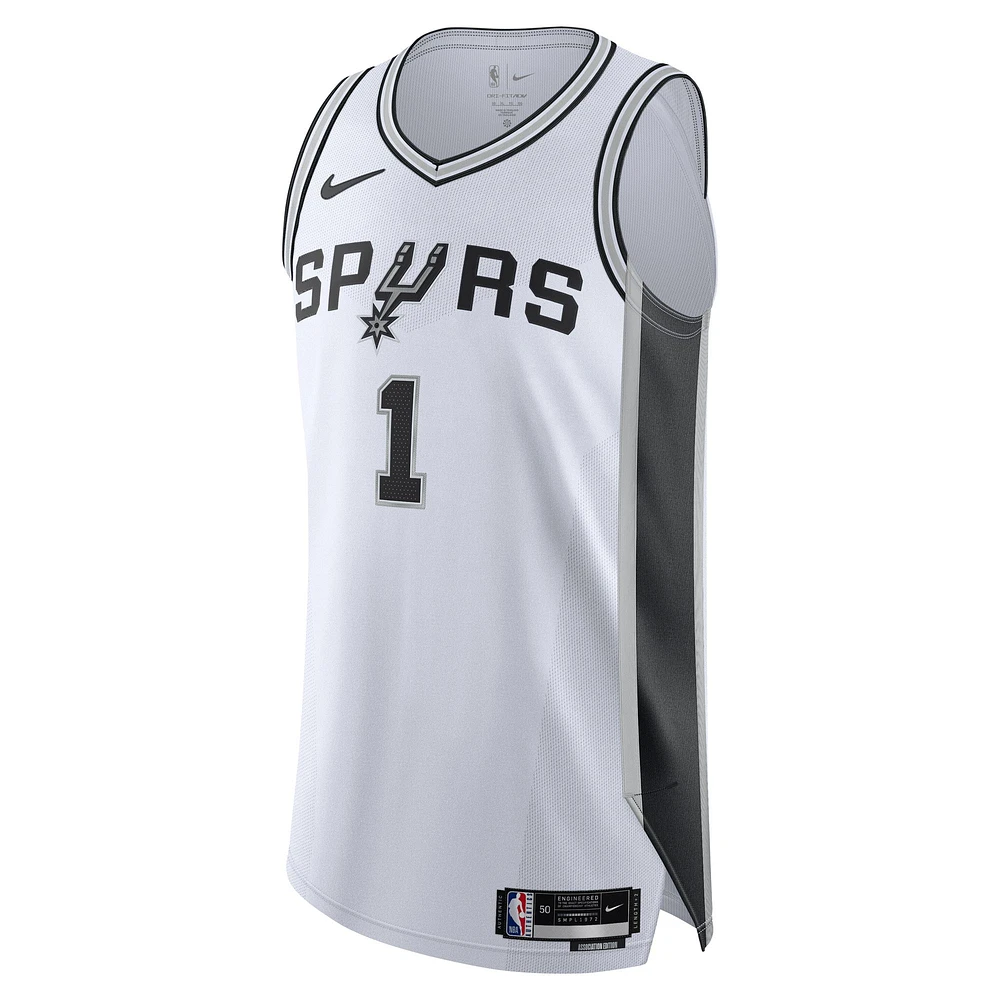 Maillot authentique Nike Victor Wembanyama pour homme, blanc, San Antonio Spurs - Édition Association