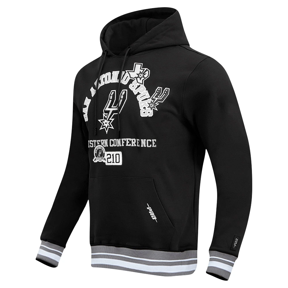 Sweat à capuche noir Pro Standard pour homme avec code régional des San Antonio Spurs