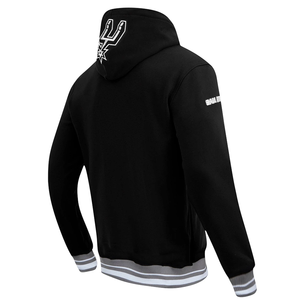 Sweat à capuche noir Pro Standard pour homme avec code régional des San Antonio Spurs