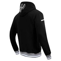 Sweat à capuche noir Pro Standard pour homme avec code régional des San Antonio Spurs