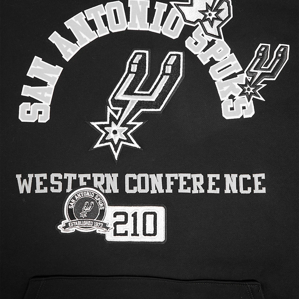 Sweat à capuche noir Pro Standard pour homme avec code régional des San Antonio Spurs