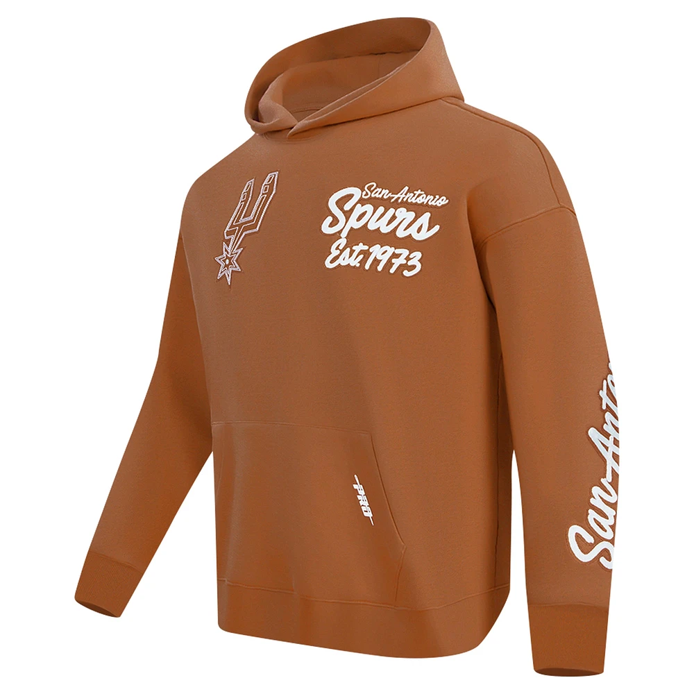 Sweat à capuche épaules tombantes Pro Standard Brown San Antonio Spurs Paint the City pour homme