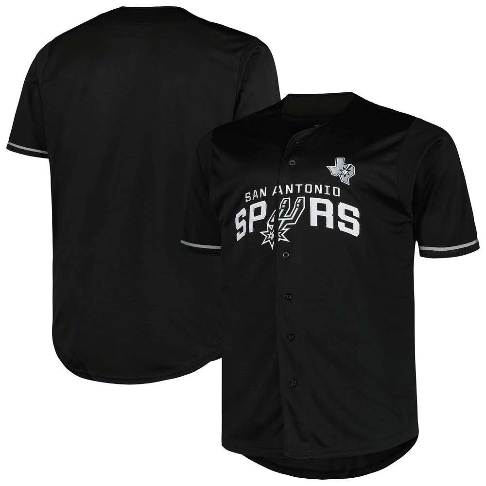 Maillot profil noir San Antonio Spurs Big & Tall Pop pour homme