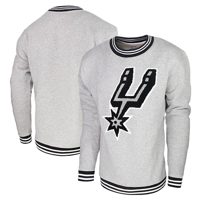 Sweat-shirt Stadium Essentials gris chiné pour hommes, San Antonio Spurs Club Level