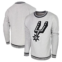 Sweat-shirt Stadium Essentials gris chiné pour hommes, San Antonio Spurs Club Level