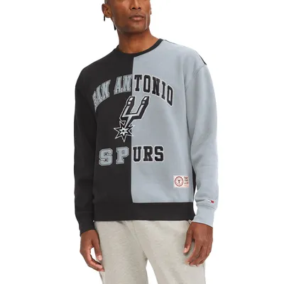 San Antonio Spurs Tommy Jeans Keith Split Pullover Sweatshirt - Black/Gray