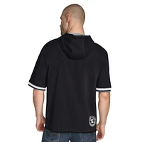 Sweat à capuche manches courtes Paul French Terry noir pour homme de Tommy Jeans San Antonio Spurs