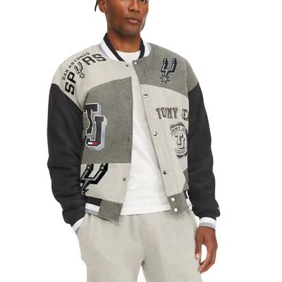 Men's Starter White San Francisco 49ers Throwback Warm Up Pitch Satin  Full-Snap Varsity Jacket