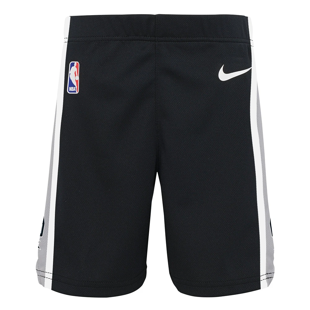 Preschool Nike Black San Antonio Spurs Icon Replica Shorts