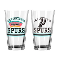 San Antonio Spurs 16oz. Verre à pinte, paquet de deux