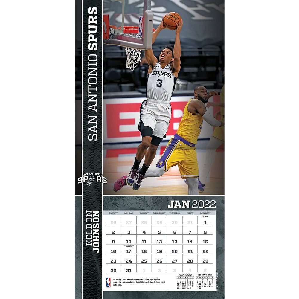 Calendrier mural San Antonio Spurs 2022