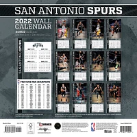 Calendrier mural San Antonio Spurs 2022