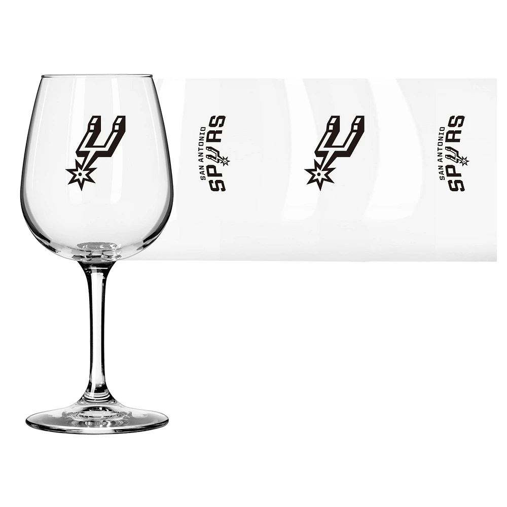 Verre à vin à pied avec logo des San Antonio Spurs, 12 oz