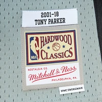 Unisex Mitchell & Ness Tony Parker Gray San Antonio Spurs Hall of Fame Class 2023 Throwback Swingman Jersey