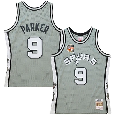 Unisex Mitchell & Ness Tony Parker Gray San Antonio Spurs Hall of Fame Class 2023 Throwback Swingman Jersey