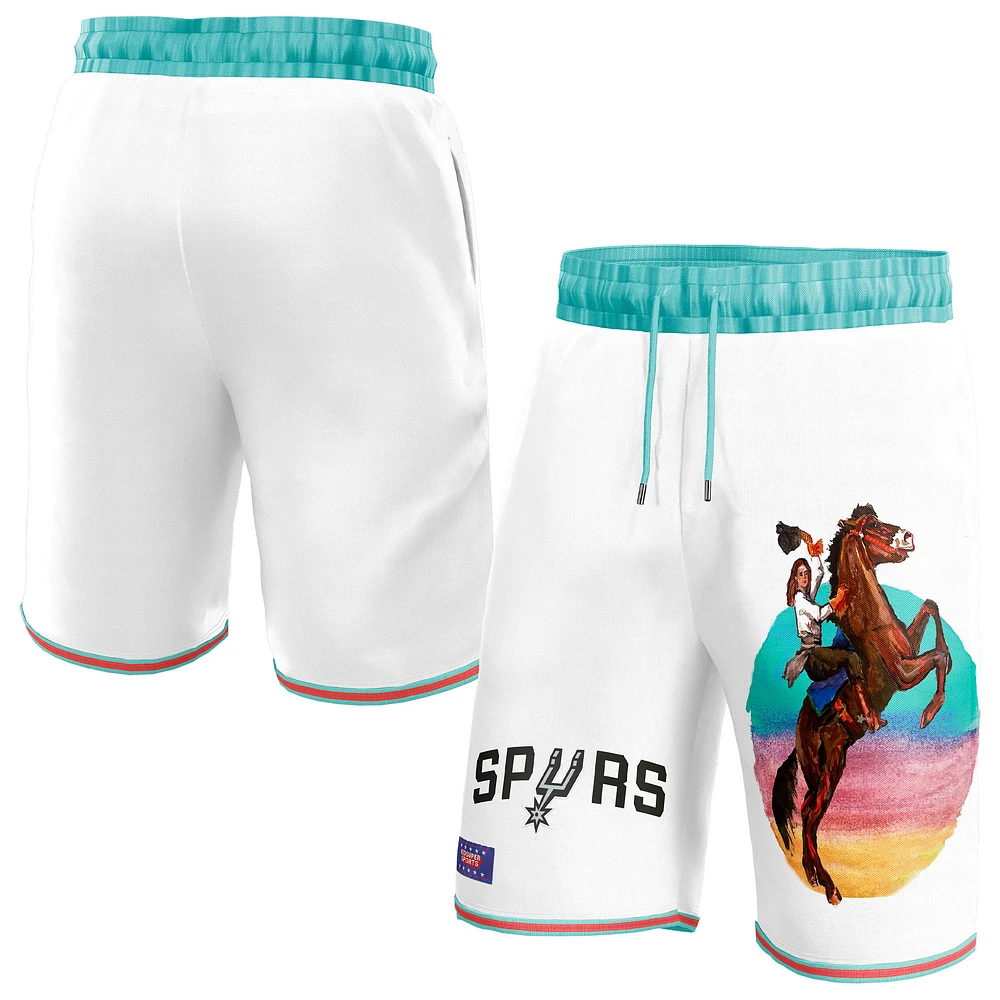 NBA & KidSuper Studios by Fanatics Blanc Unisexe San Antonio Spurs Hometown Short