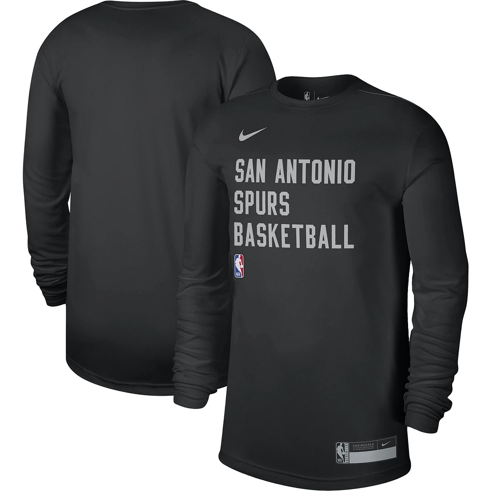 T-shirt à manches longues unisexe Nike San Antonio Spurs 2023/24 Legend On-Court Practice noir