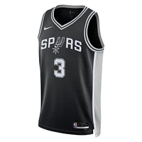 Maillot unisexe Nike Keldon Johnson noir San Antonio Spurs Swingman - Icon Edition