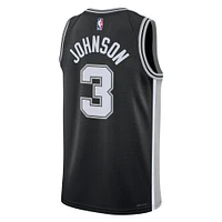 Maillot unisexe Nike Keldon Johnson noir San Antonio Spurs Swingman - Icon Edition