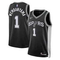 Unisexe Nike Victor Wembanyama Noir San Antonio Spurs 2023 NBA Draft First Round Pick Swingman Jersey - Icon Edition