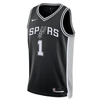 Unisexe Nike Victor Wembanyama Noir San Antonio Spurs 2023 NBA Draft First Round Pick Swingman Jersey - Icon Edition