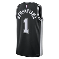 Unisexe Nike Victor Wembanyama Noir San Antonio Spurs 2023 NBA Draft First Round Pick Swingman Jersey - Icon Edition