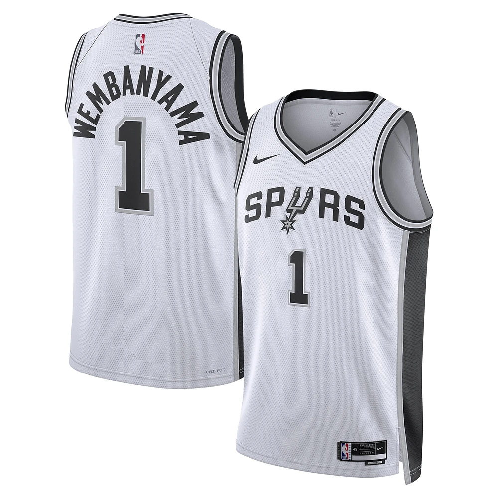 Maillot Nike Victor Wembanyama Swingman blanc San Antonio Spurs - Édition Association