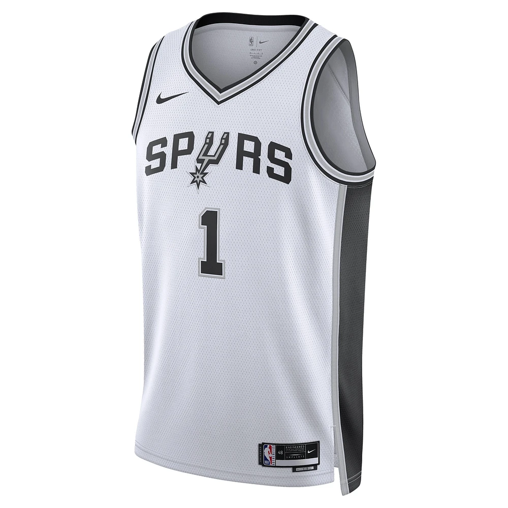 Unisex Nike Victor Wembanyama White San Antonio Spurs Swingman Jersey - Association Edition