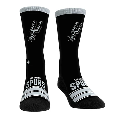 Chaussettes unisexes Rock Em d'équipage à rayures Gametime des Spurs de San Antonio