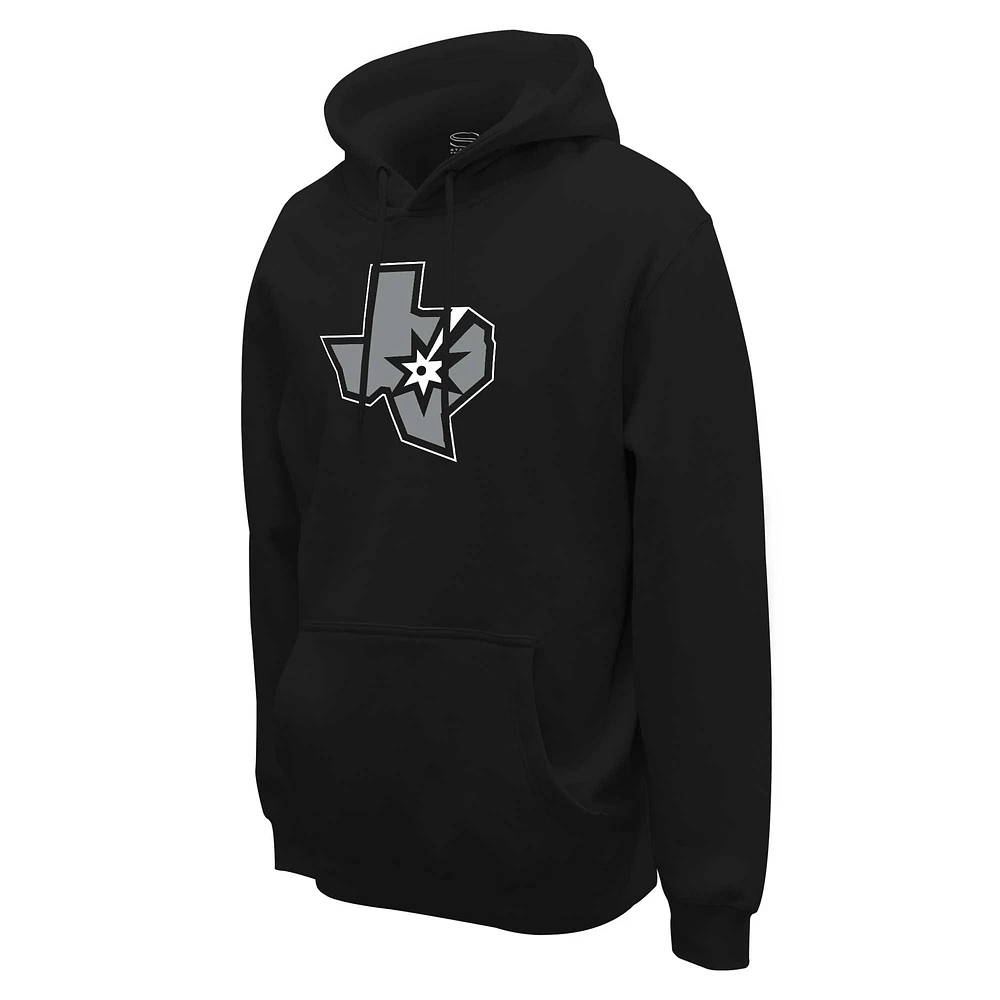 Sweat à capuche unisexe Stadium Essentials noir San Antonio Spurs avec logo principal