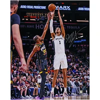 Victor Wembanyama San Antonio Spurs Autographed 16" x 20" Shooting Vs. Kevin Durant Photograph