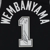 Victor Wembanyama San Antonio Spurs Autographed Black Nike Icon Edition Swingman Jersey with "2024 ROY" Inscription 