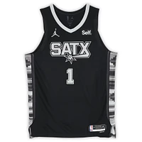 Victor Wembanyama San Antonio Spurs Autographed Jordan Brand Black Statement Edition Authentic Jersey