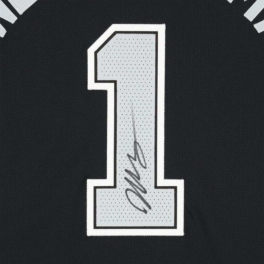 Victor Wembanyama San Antonio Spurs Autographed Jordan Brand Black Statement Edition Authentic Jersey