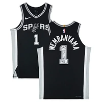 Victor Wembanyama San Antonio Spurs Autographed Nike Black Icon Authentic Jersey with "11-13-24 1st 50 PT Game" Inscription - Limited Edition of 25