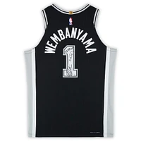 Victor Wembanyama San Antonio Spurs Autographed Nike Black Icon Authentic Jersey with "11-13-24 1st 50 PT Game" Inscription - Limited Edition of 25
