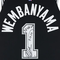 Victor Wembanyama San Antonio Spurs Autographed Nike Black Icon Authentic Jersey with "11-13-24 1st 50 PT Game" Inscription - Limited Edition of 25