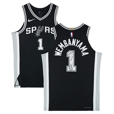 Victor Wembanyama San Antonio Spurs Autographed Nike Black Icon Authentic Jersey with "11-13-24 1st 50 PT Game" Inscription - Limited Edition of 25