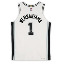Victor Wembanyama San Antonio Spurs Autographed Nike White Association Edition Authentic Jersey with Sponsor Patch