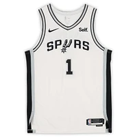 Victor Wembanyama San Antonio Spurs Autographed Nike White Association Edition Authentic Jersey with Sponsor Patch