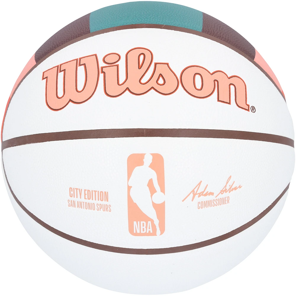 Victor Wembanyama San Antonio Spurs Autographed Wilson 2023-24 City Collector Basketball