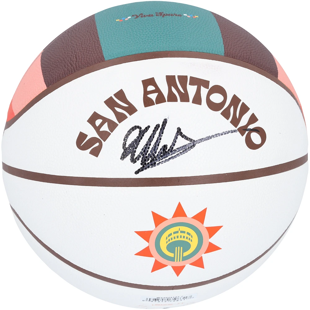 Victor Wembanyama San Antonio Spurs Autographed Wilson 2023-24 City Collector Basketball