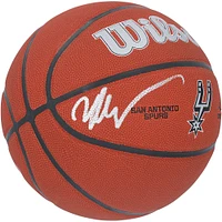 Victor Wembanyama San Antonio Spurs Autographed Wilson 2023 NBA Draft Team Logo Basketball
