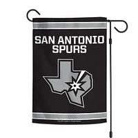 WinCraft San Antonio Spurs Drapeau de jardin double face 12 po x 18 po