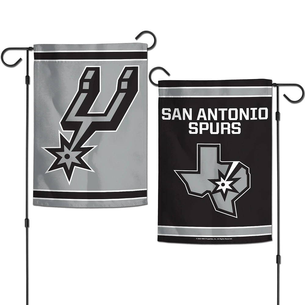WinCraft San Antonio Spurs Drapeau de jardin double face 12 po x 18 po