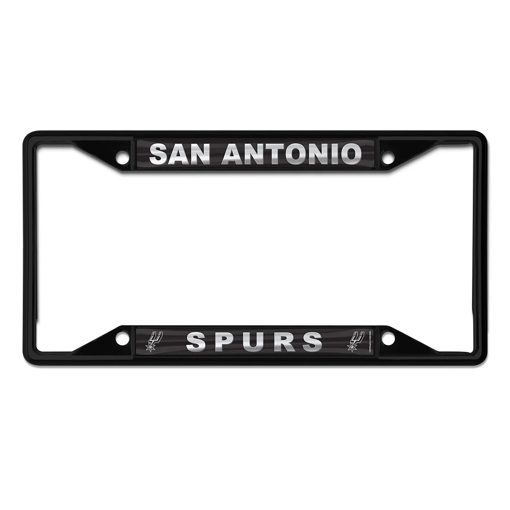 Cadre de plaque d'immatriculation couleur chrome WinCraft San Antonio Spurs